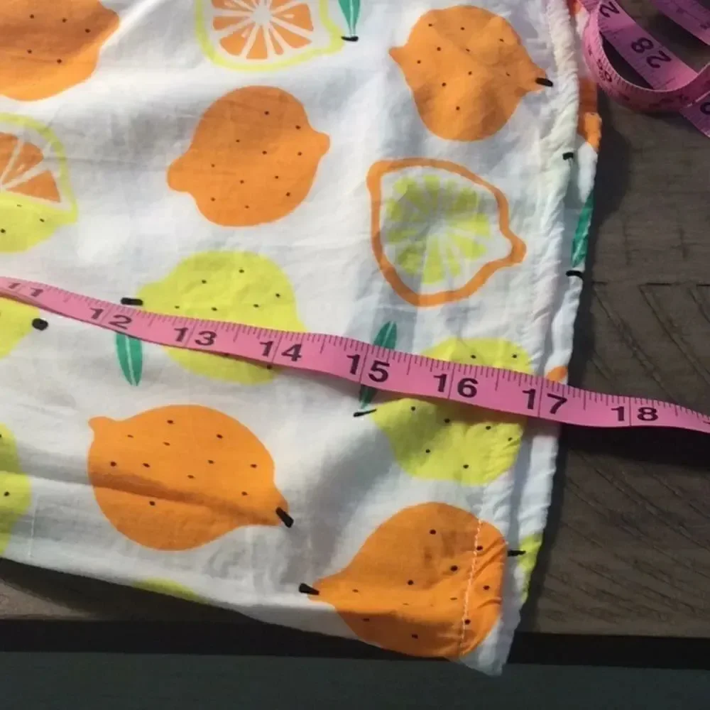 Lemon & Orange cotton dress 2/3T 17” long 10”waist